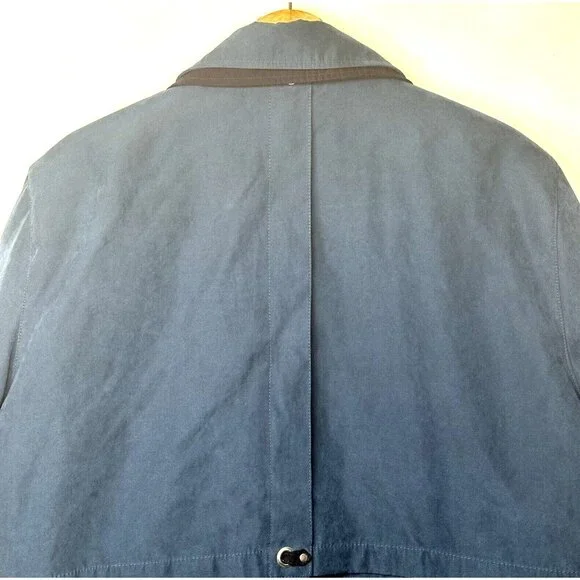 Vintage Womens London Fog Faux Suede Sanchita Jacket Drawstring Waist Blue Sz 1X - Picture 5 of 15